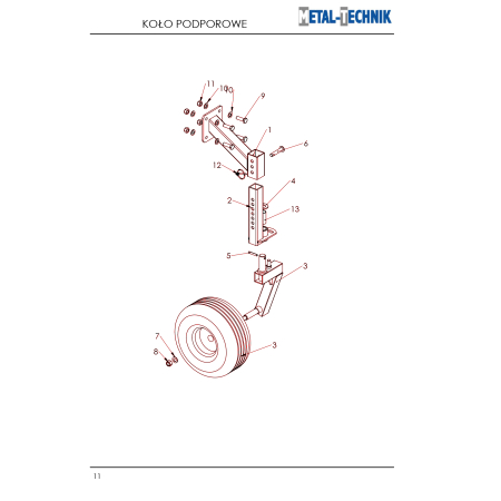 Koło podporowe zgrabiarki /s11/